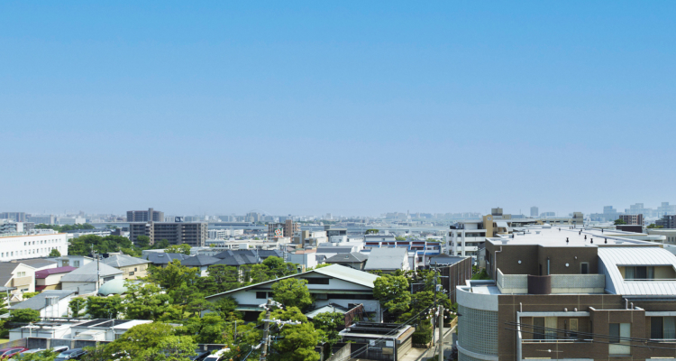 現地周辺の街並み 160m(徒歩約2分)