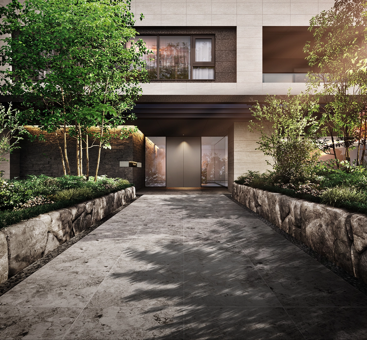 Brillia 夙川松園町 エントランスアプローチ完成予想CG